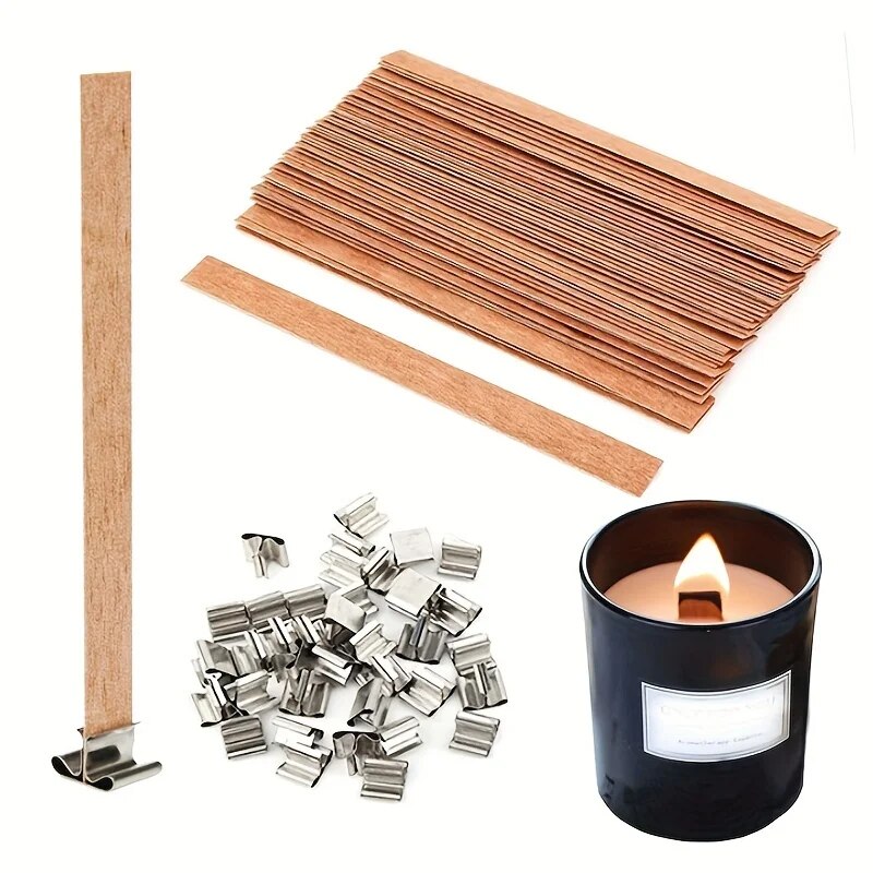 Candle Supplies Beeswax - 30 sztuk wysokiej jakości drewniany knot