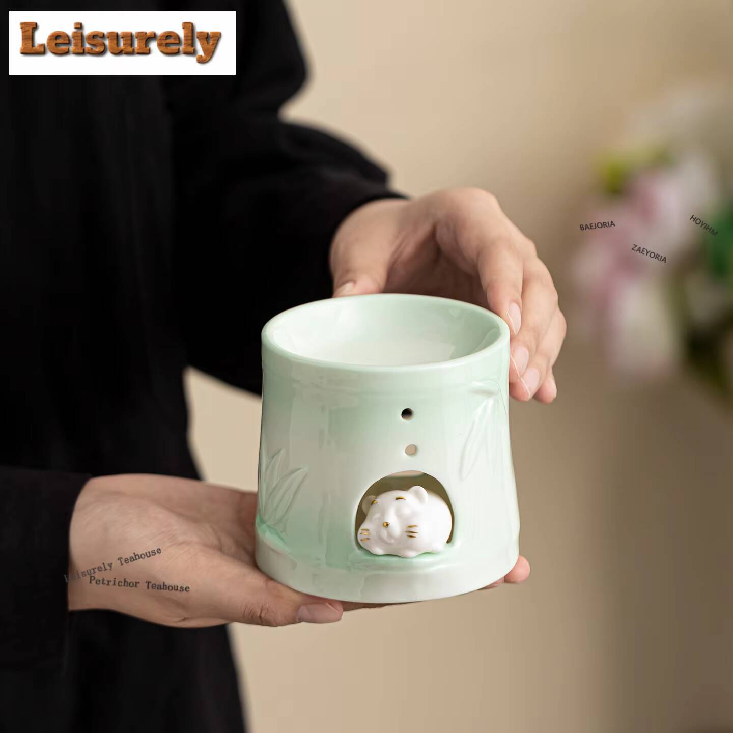Zen Candle Supplies - Podstawka na kadzidła z bambusa, ogród