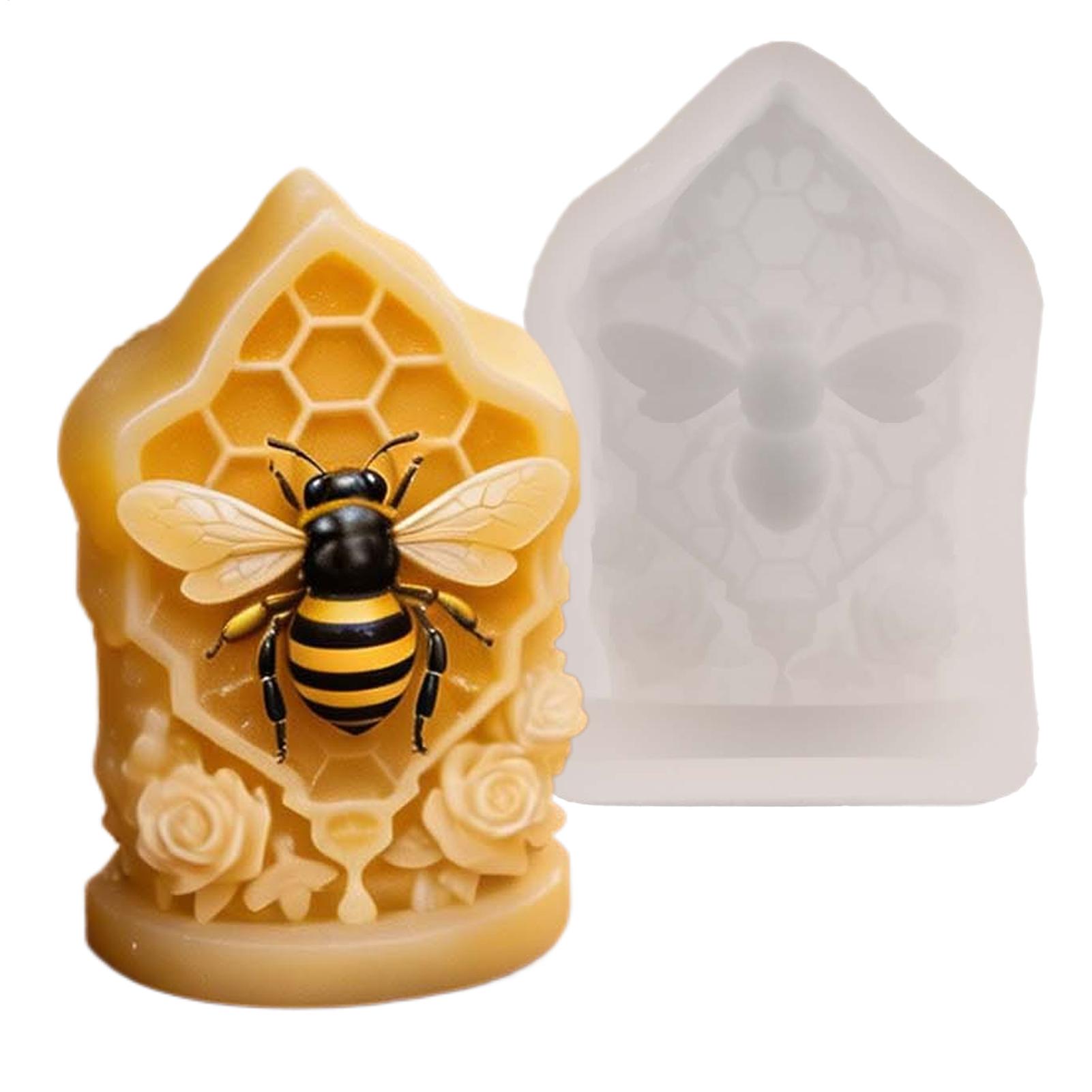 Candle Supplies Beeswax - Forma silikonowa plaster miodu 3D, forma