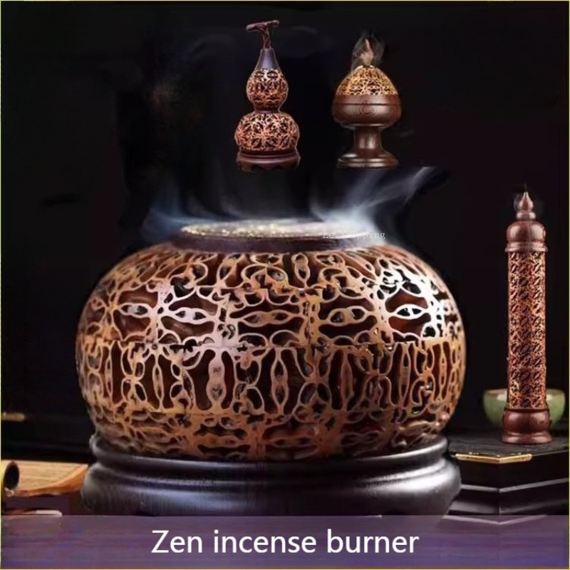 Zen Candle Supplies - Okrągły/Ścierny/Pionowy/Boshan/Kreatywny Drewniany Aromatyczny Podstawka na Kadzidła/Dekoracyjne