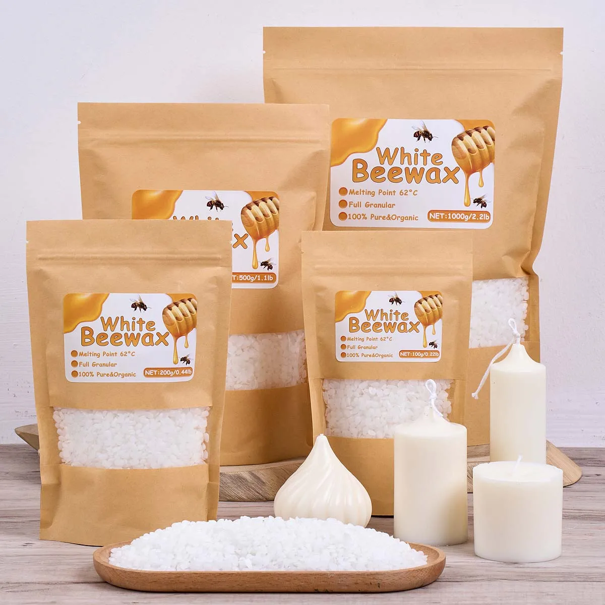 500g Biały Wosk Pszczeli Mater – Candle Supplies Beeswax recenzja i cena